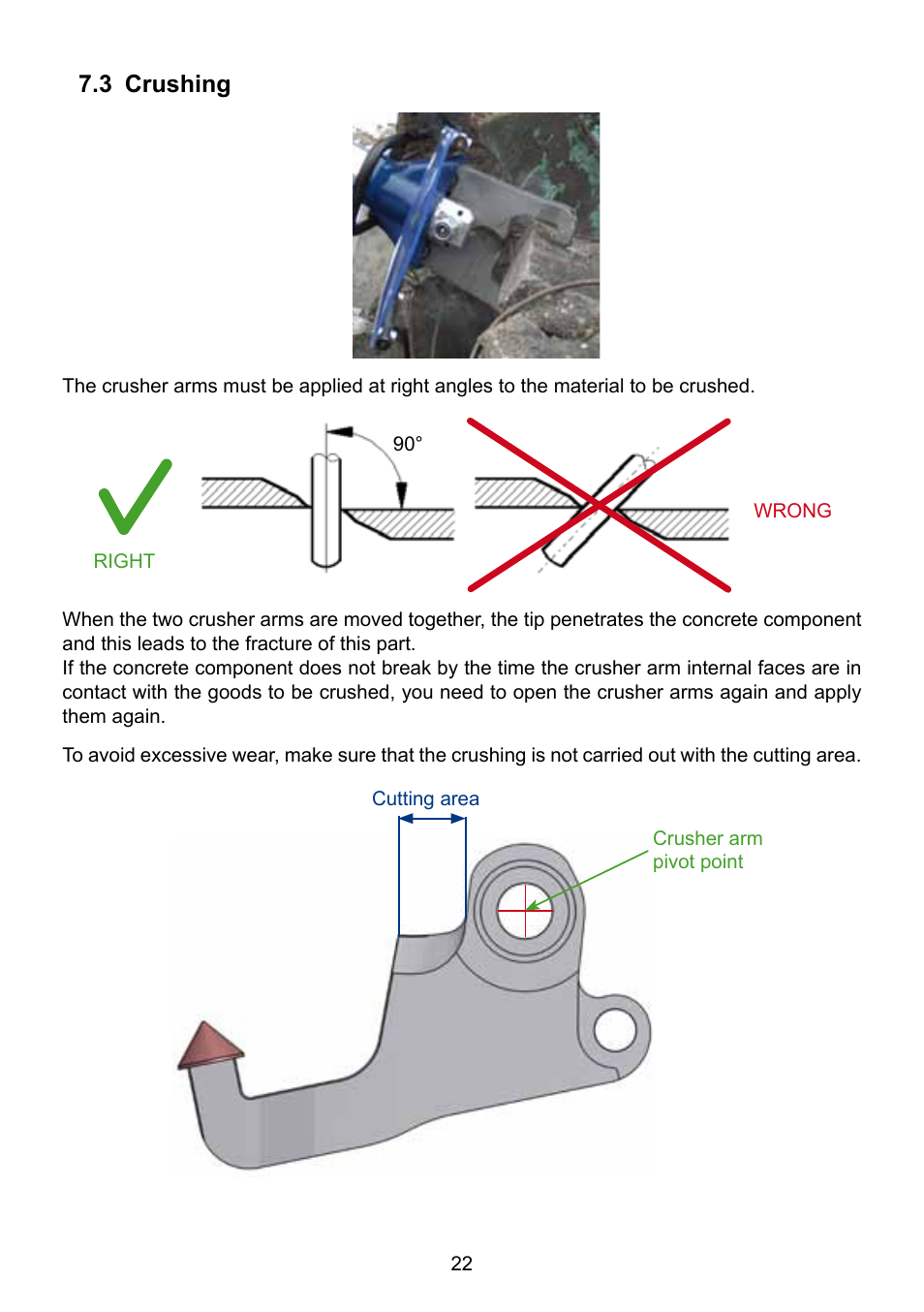 3 crushing | Lukas Concrete crushers User Manual | Page 22 / 48