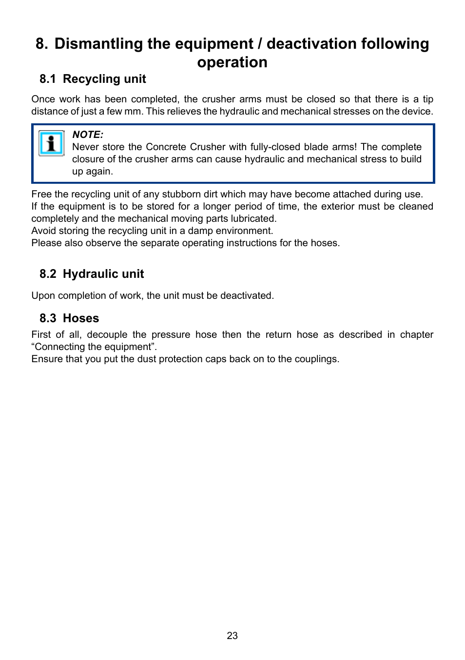 Lukas Concrete crushers User Manual | Page 23 / 48