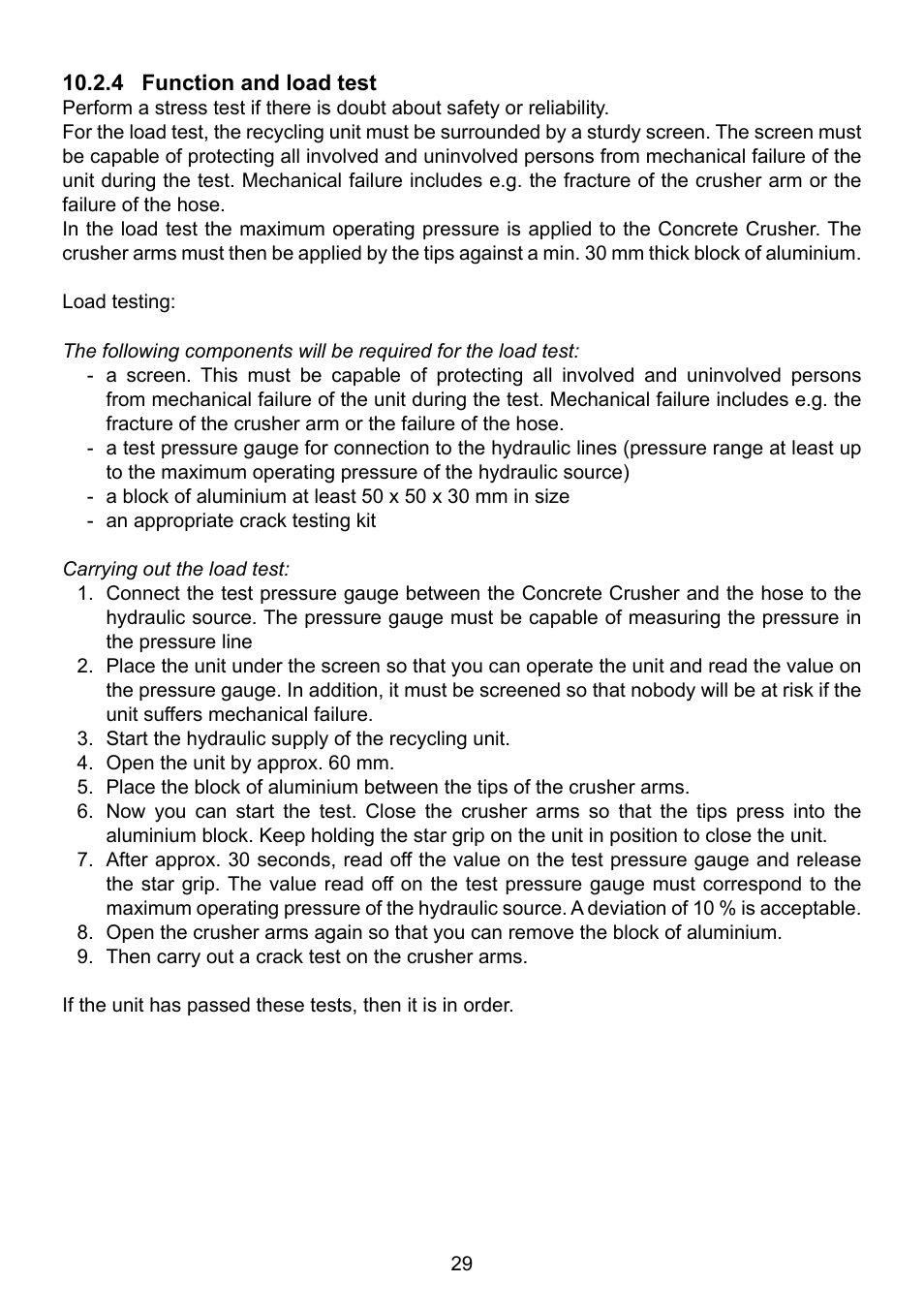 Lukas Concrete crushers User Manual | Page 29 / 48