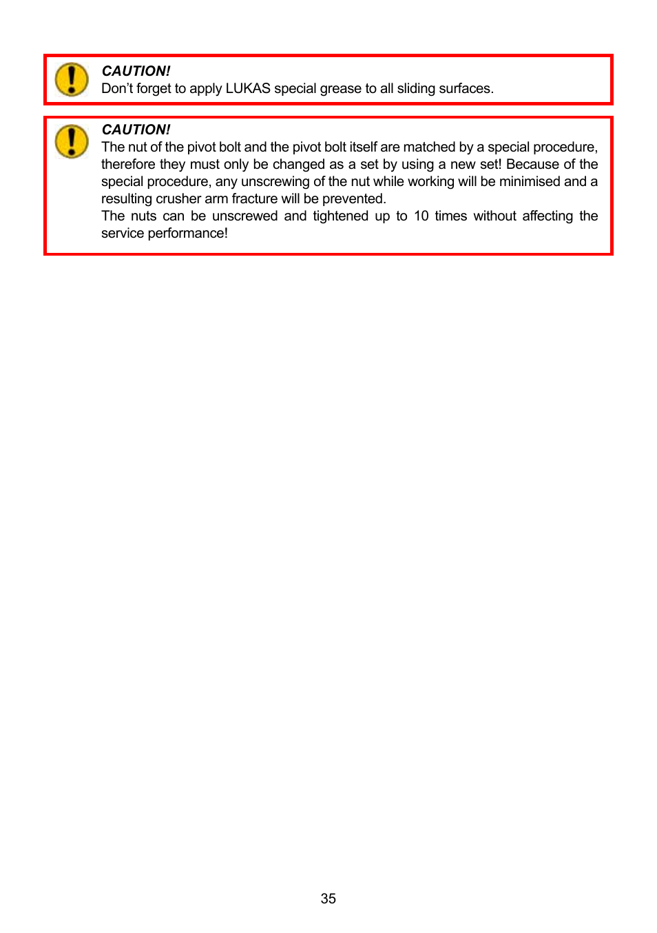 Lukas Concrete crushers User Manual | Page 35 / 48