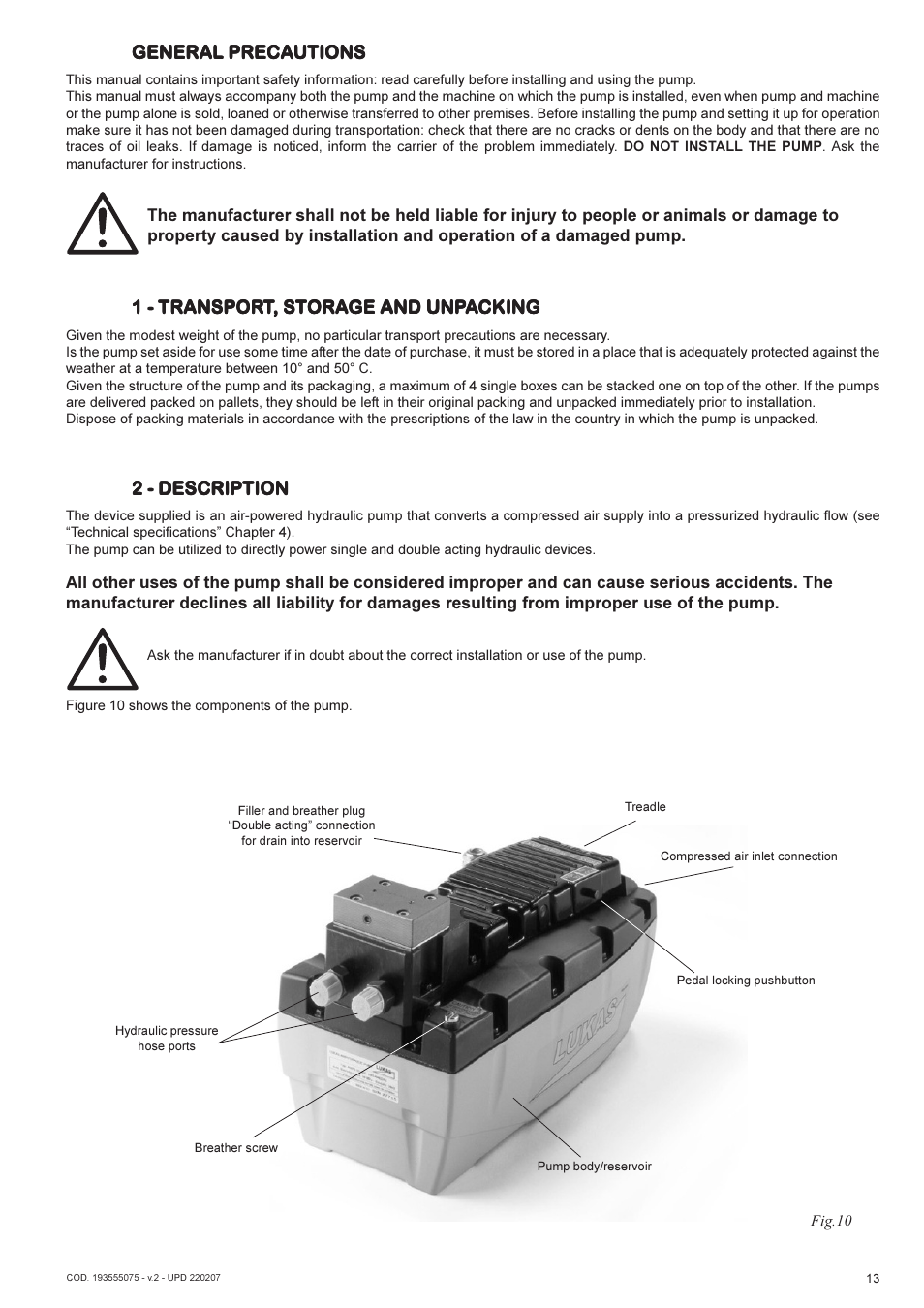 Lukas AHP 2-1E-632 User Manual | Page 13 / 40