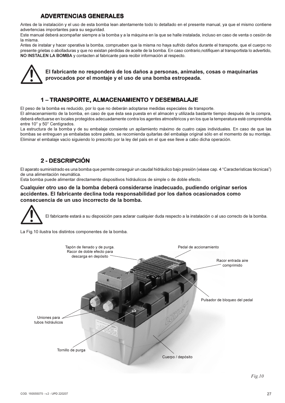 Lukas AHP 2-1E-632 User Manual | Page 27 / 40