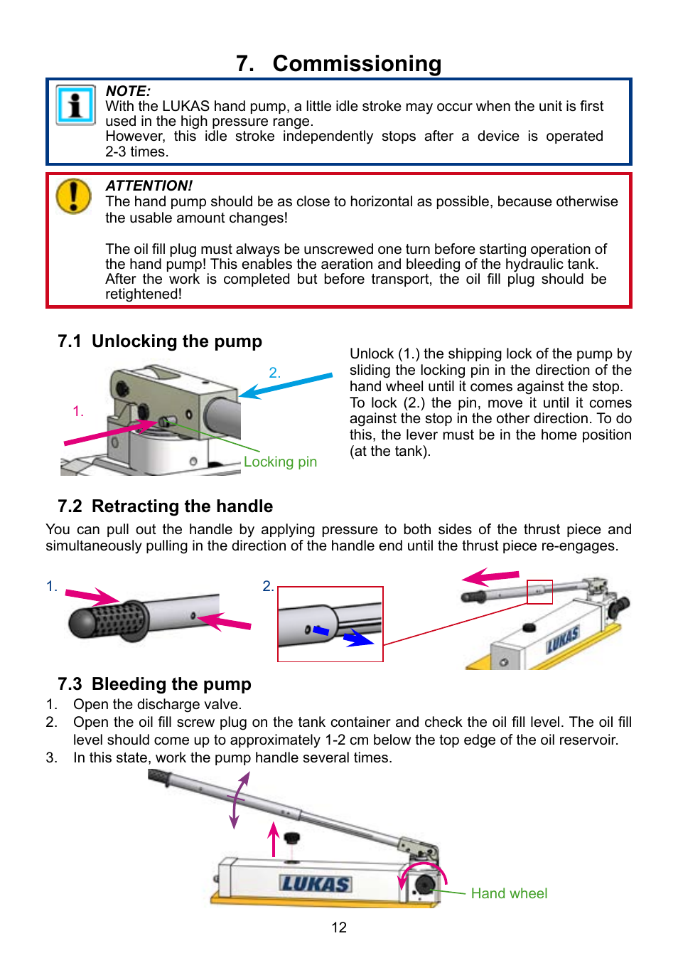 Commissioning 7 | Lukas LH 2/ 1,8-70 DIN User Manual | Page 12 / 28