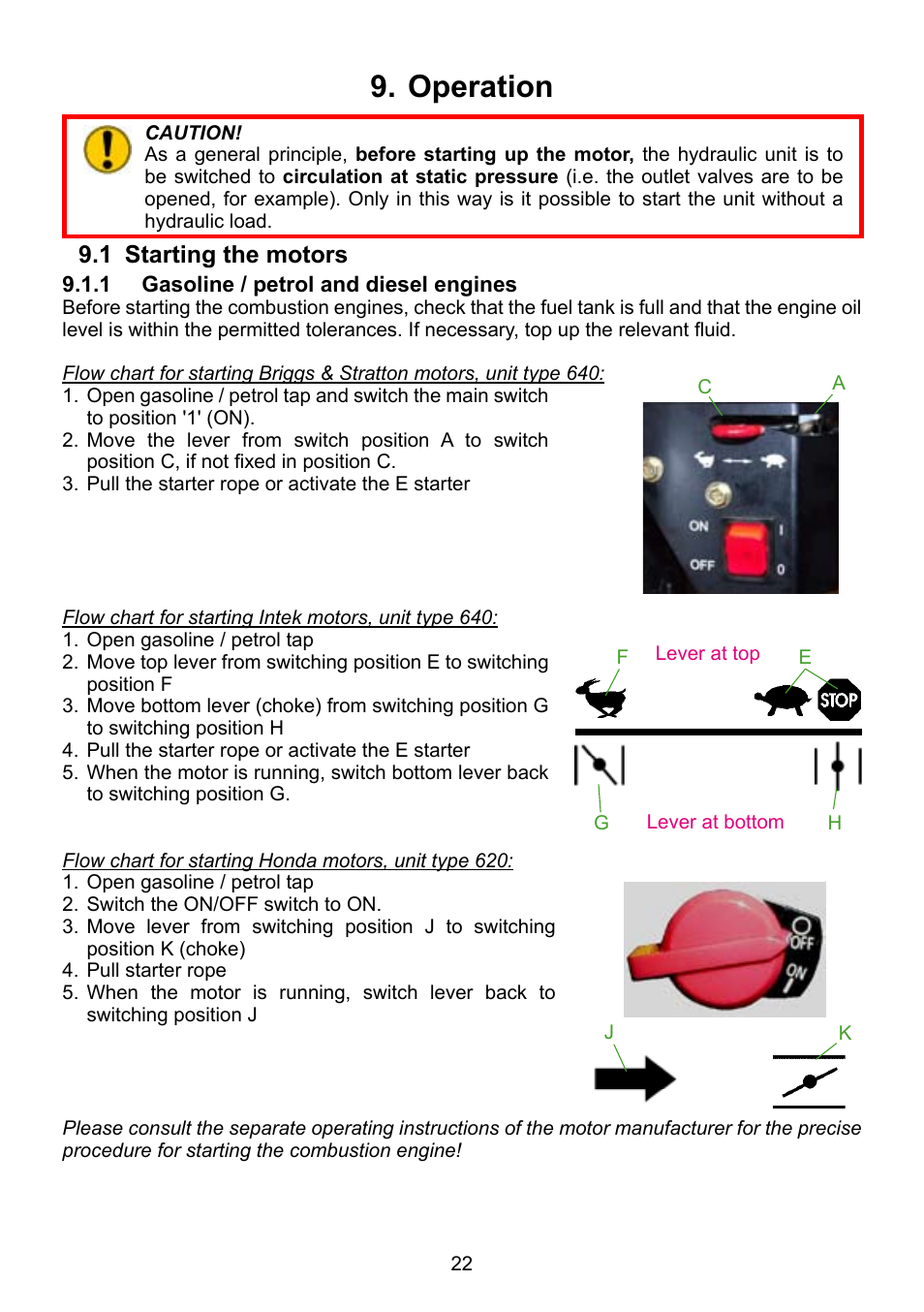 Operation 9 | Lukas P 640 TG User Manual | Page 22 / 48