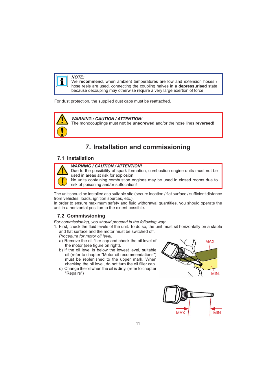 Installation and commissioning | Lukas P 660 SG User Manual | Page 11 / 32