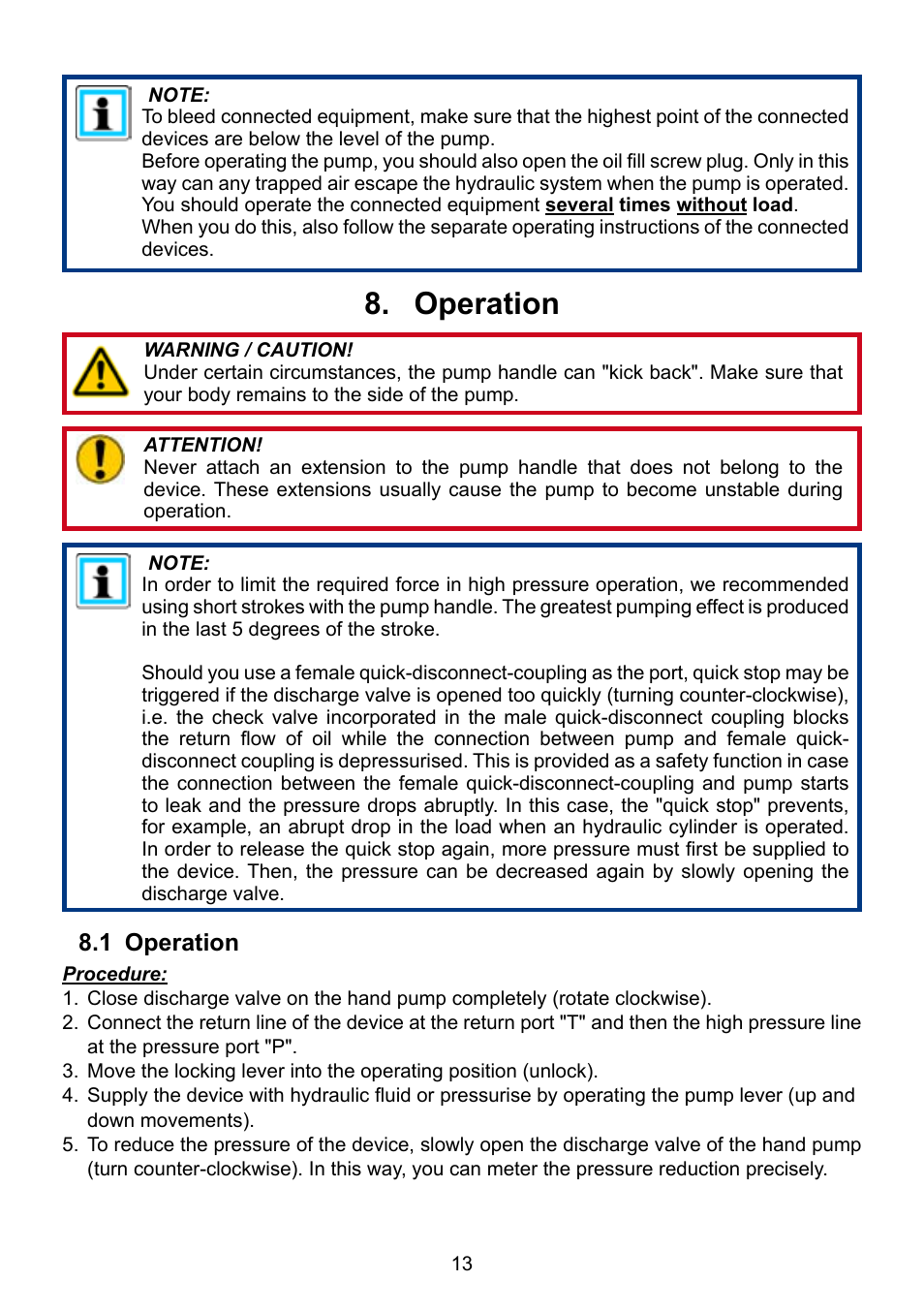 Operation 8 | Lukas ZPH 3/4 User Manual | Page 13 / 32