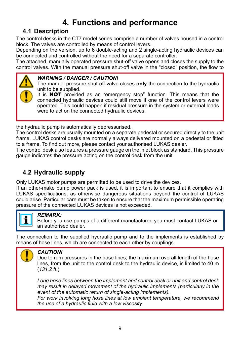 Functions and performance 4 | Lukas CT7 User Manual | Page 9 / 28
