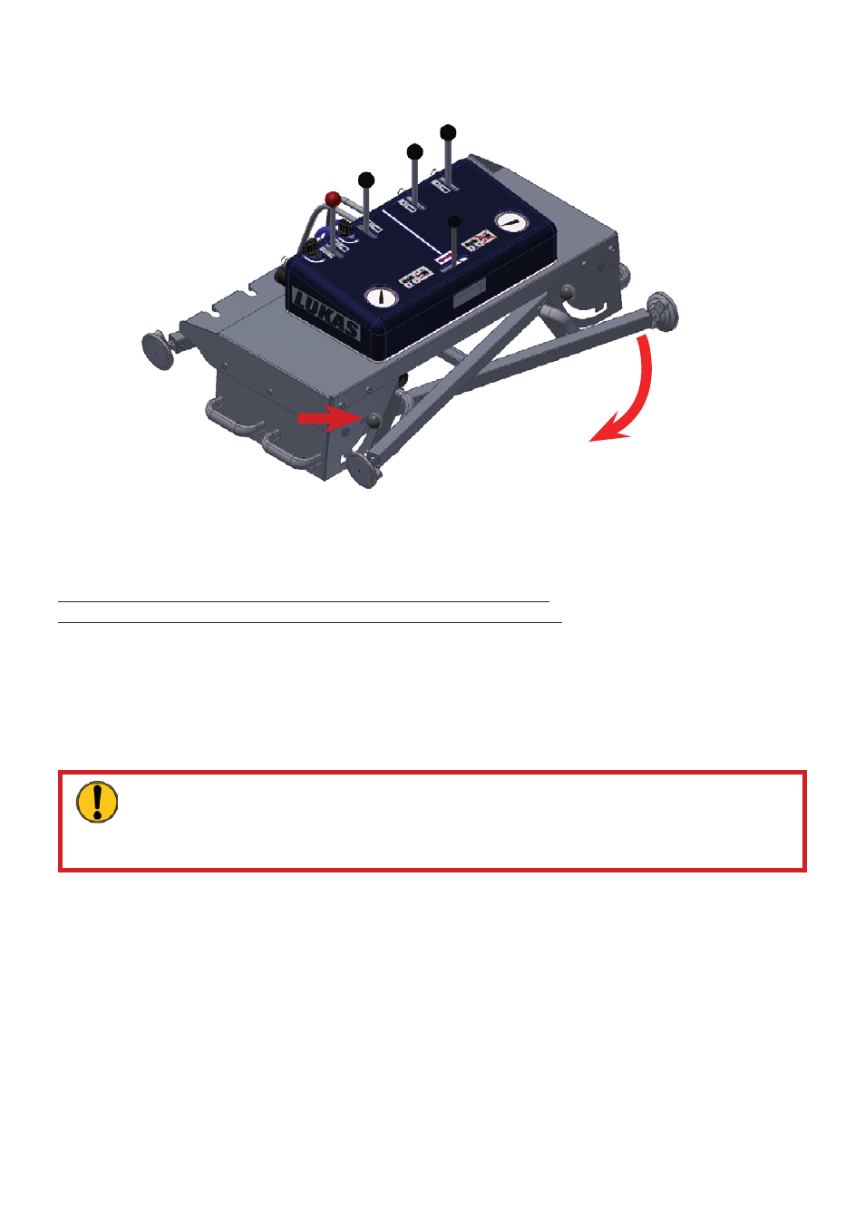 1 folding out the support frame | Lukas CU 4DVV User Manual | Page 14 / 28