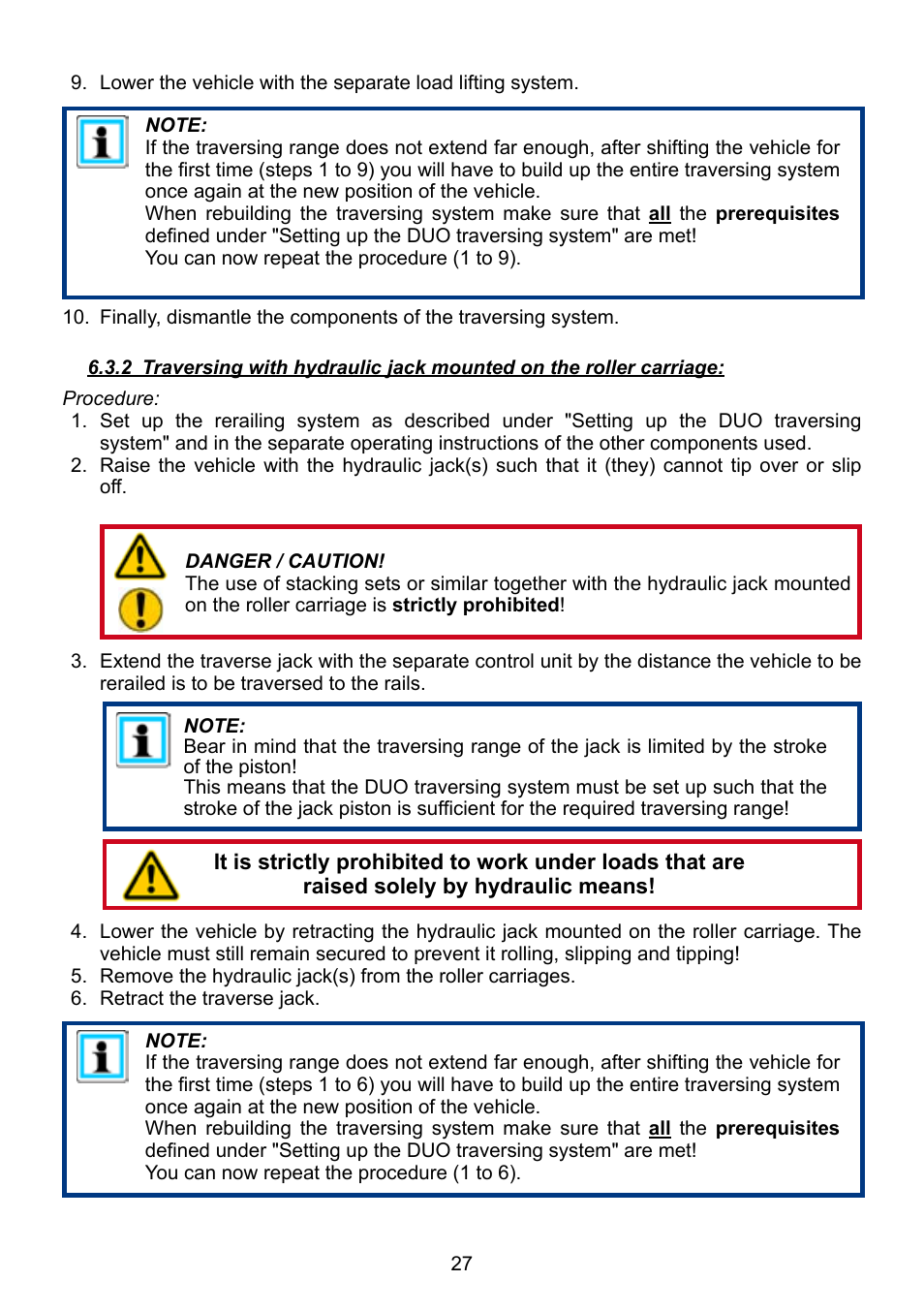 Lukas DUO Traversing System User Manual | Page 27 / 44