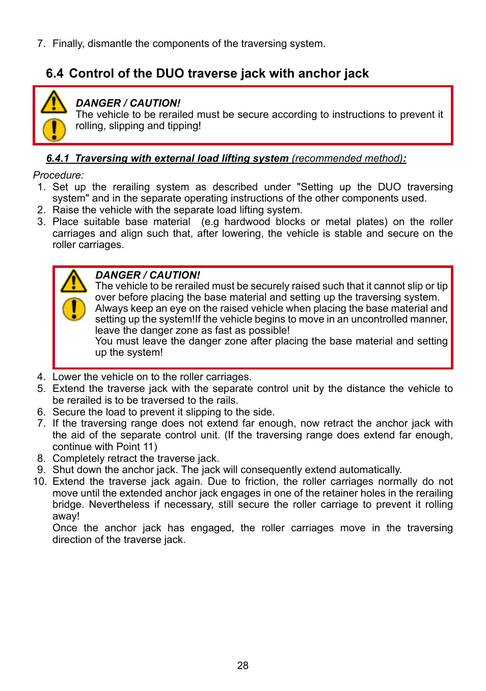 Lukas DUO Traversing System User Manual | Page 28 / 44