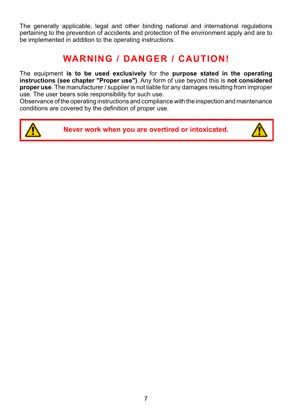 Warning / danger / caution | Lukas DUO Traversing System User Manual | Page 7 / 44