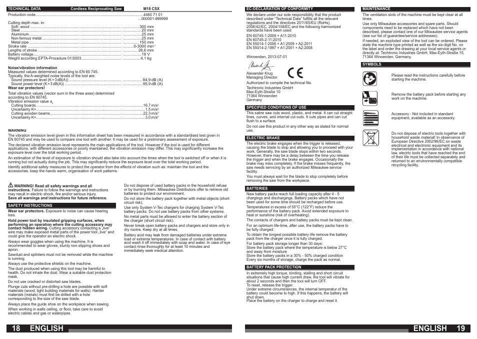 English | Lukas LES 18 User Manual | Page 10 / 37