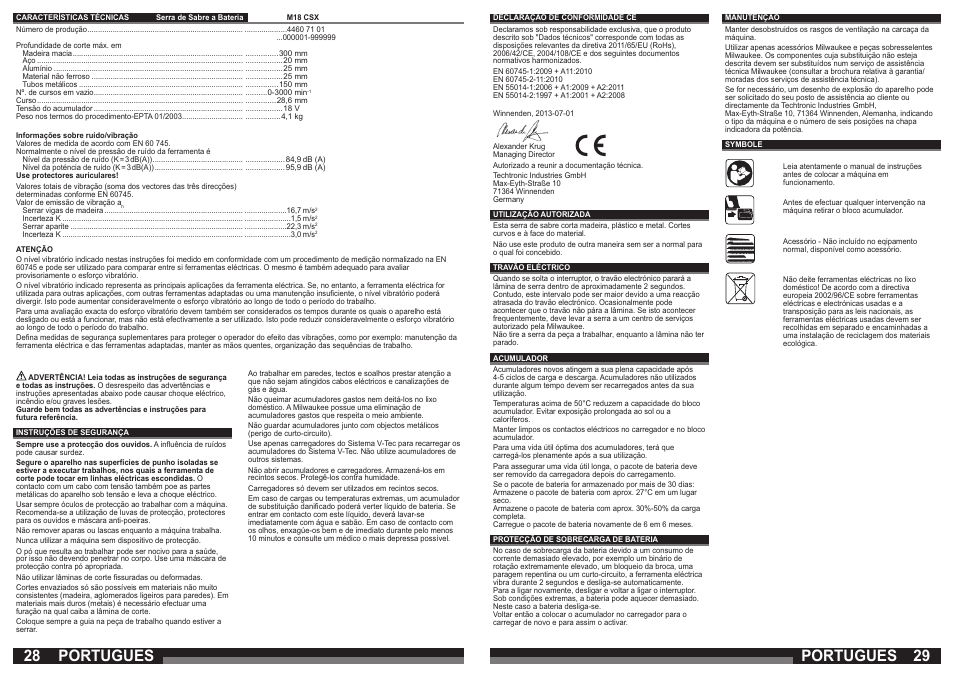 Portugues | Lukas LES 18 User Manual | Page 15 / 37
