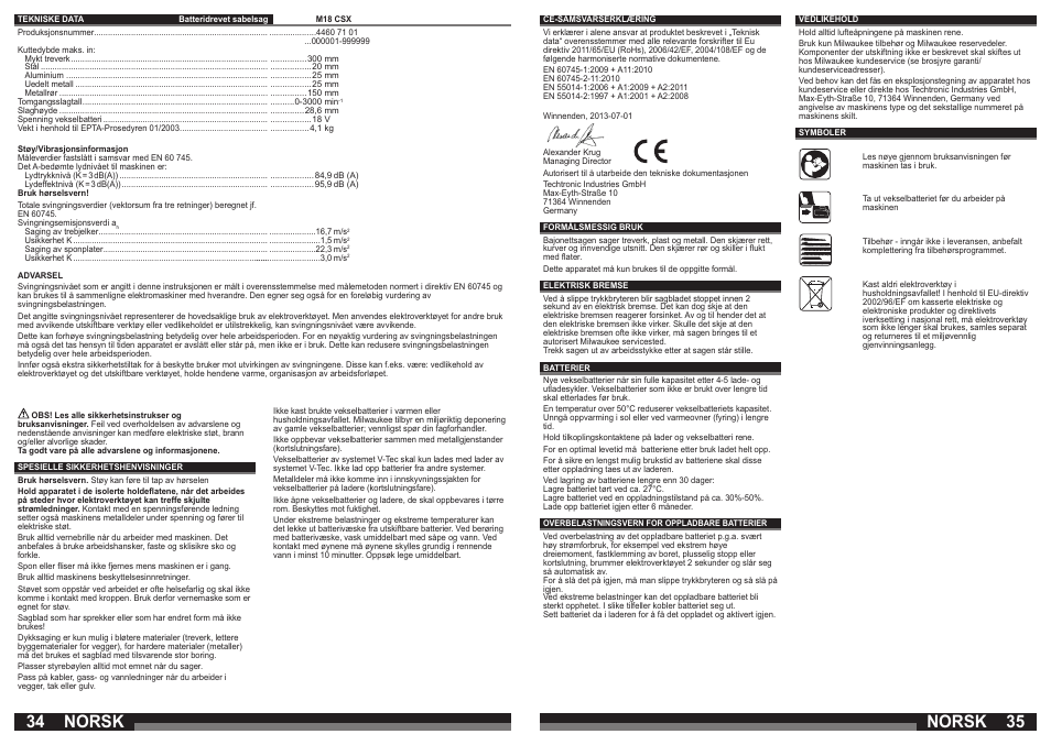 Norsk | Lukas LES 18 User Manual | Page 18 / 37