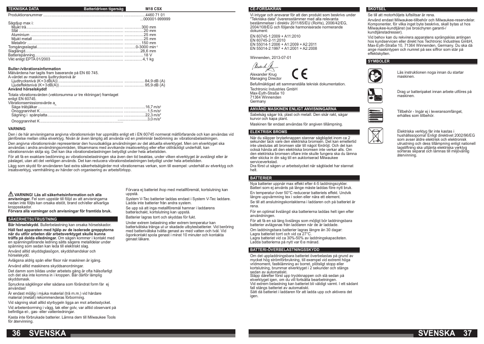 Svenska | Lukas LES 18 User Manual | Page 19 / 37