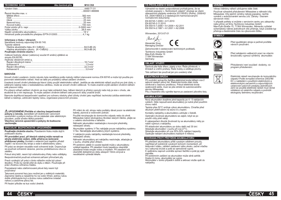 Česky | Lukas LES 18 User Manual | Page 23 / 37