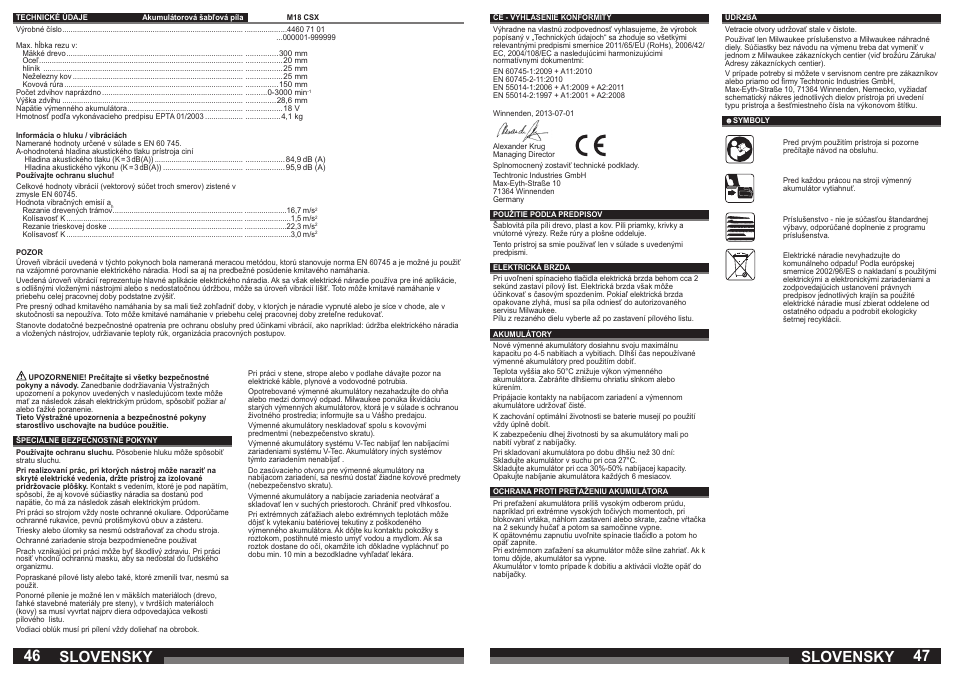 Slovensky | Lukas LES 18 User Manual | Page 24 / 37