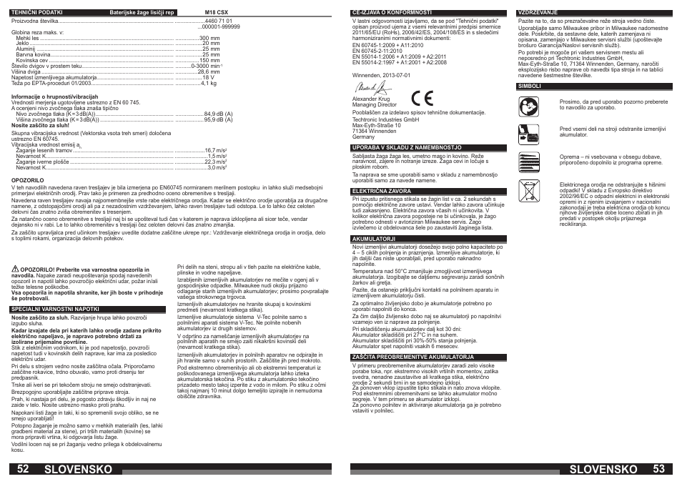 Slovensko | Lukas LES 18 User Manual | Page 27 / 37