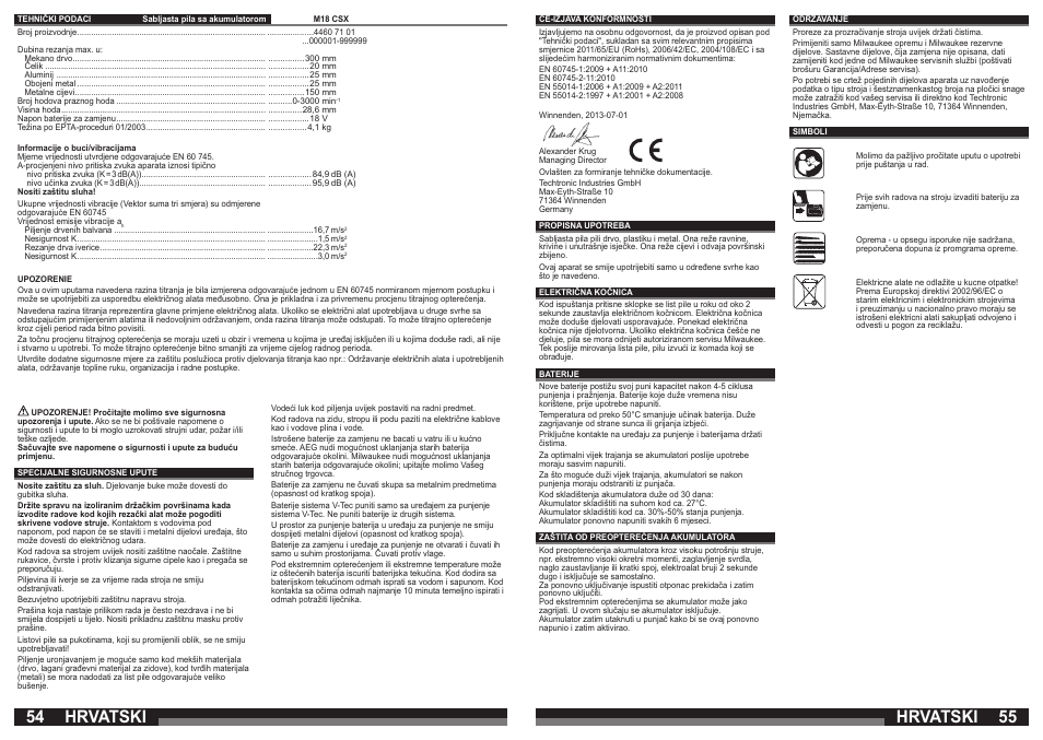 Hrvatski | Lukas LES 18 User Manual | Page 28 / 37