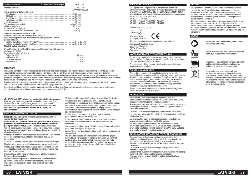 Latviski | Lukas LES 18 User Manual | Page 29 / 37