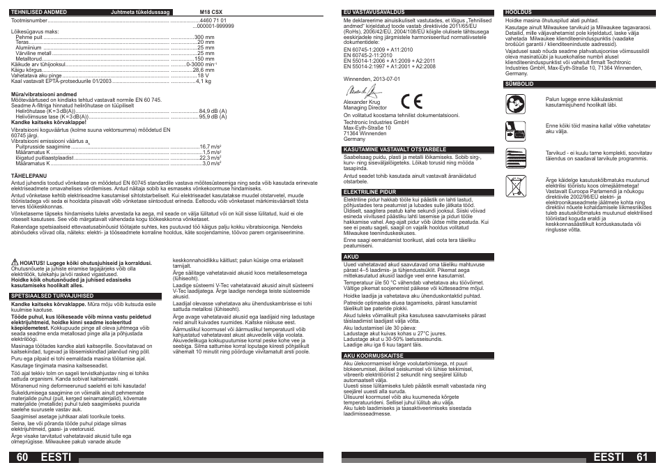Eesti | Lukas LES 18 User Manual | Page 31 / 37