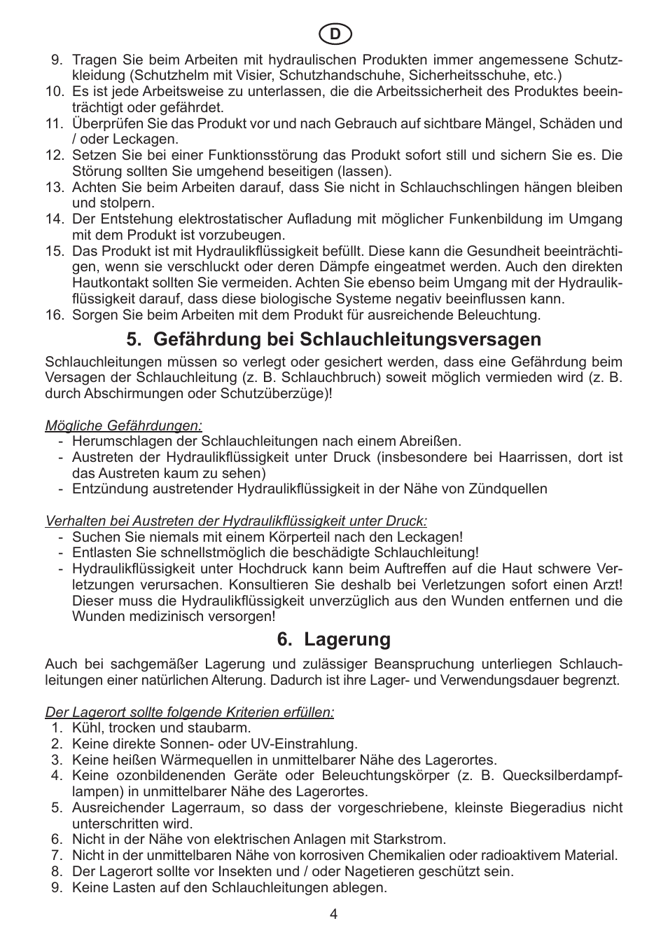 Lukas Hydraulic Hoses User Manual | Page 4 / 16