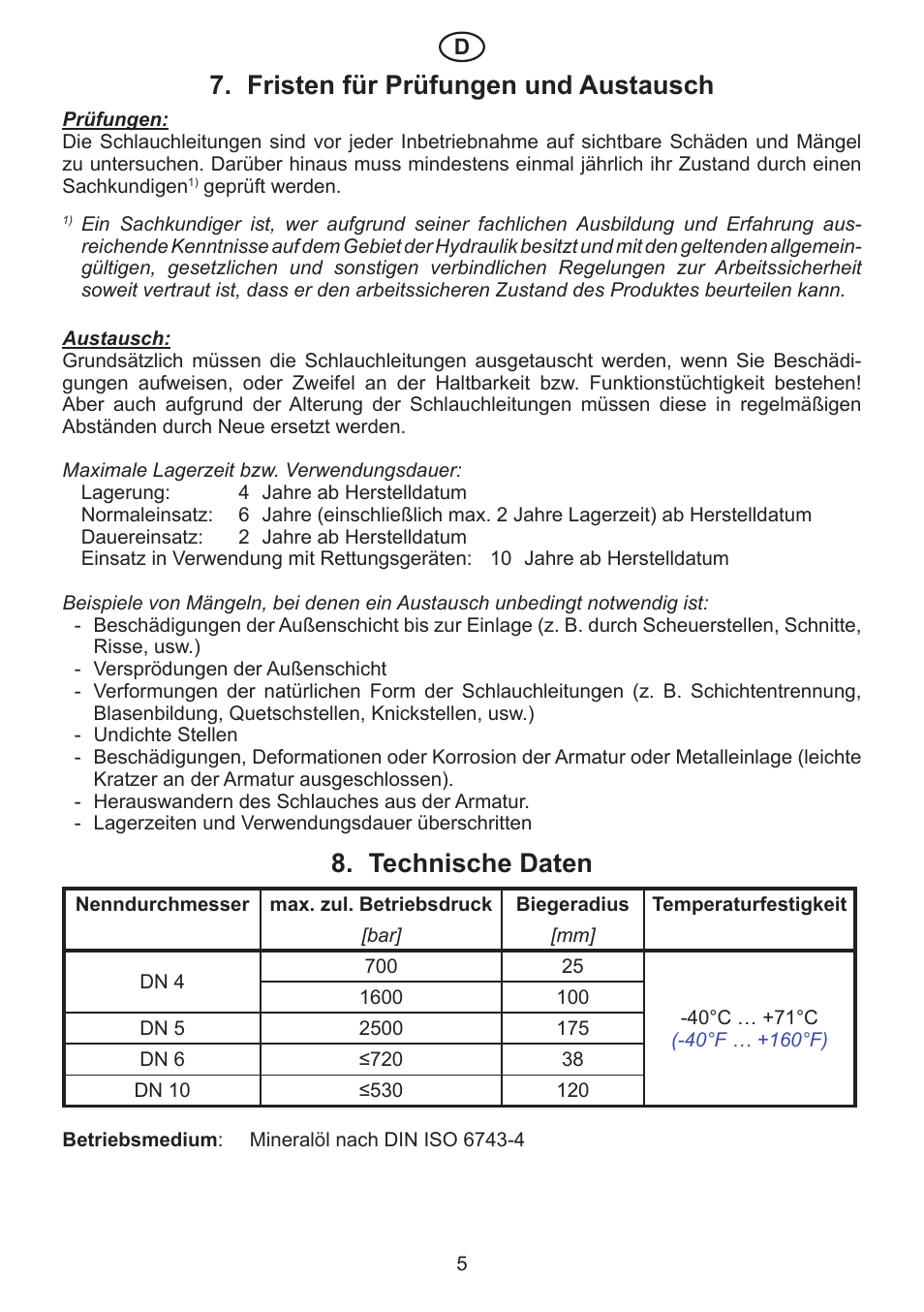 Lukas Hydraulic Hoses User Manual | Page 5 / 16