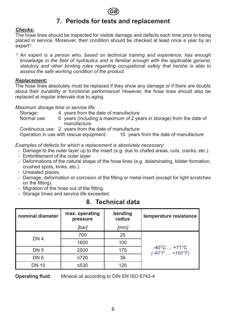 Lukas Hydraulic Hoses User Manual | Page 8 / 16