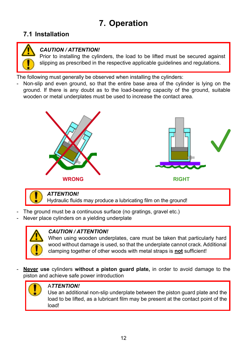 Operation, 1 installation | Lukas HP Cylinders User Manual | Page 12 / 32