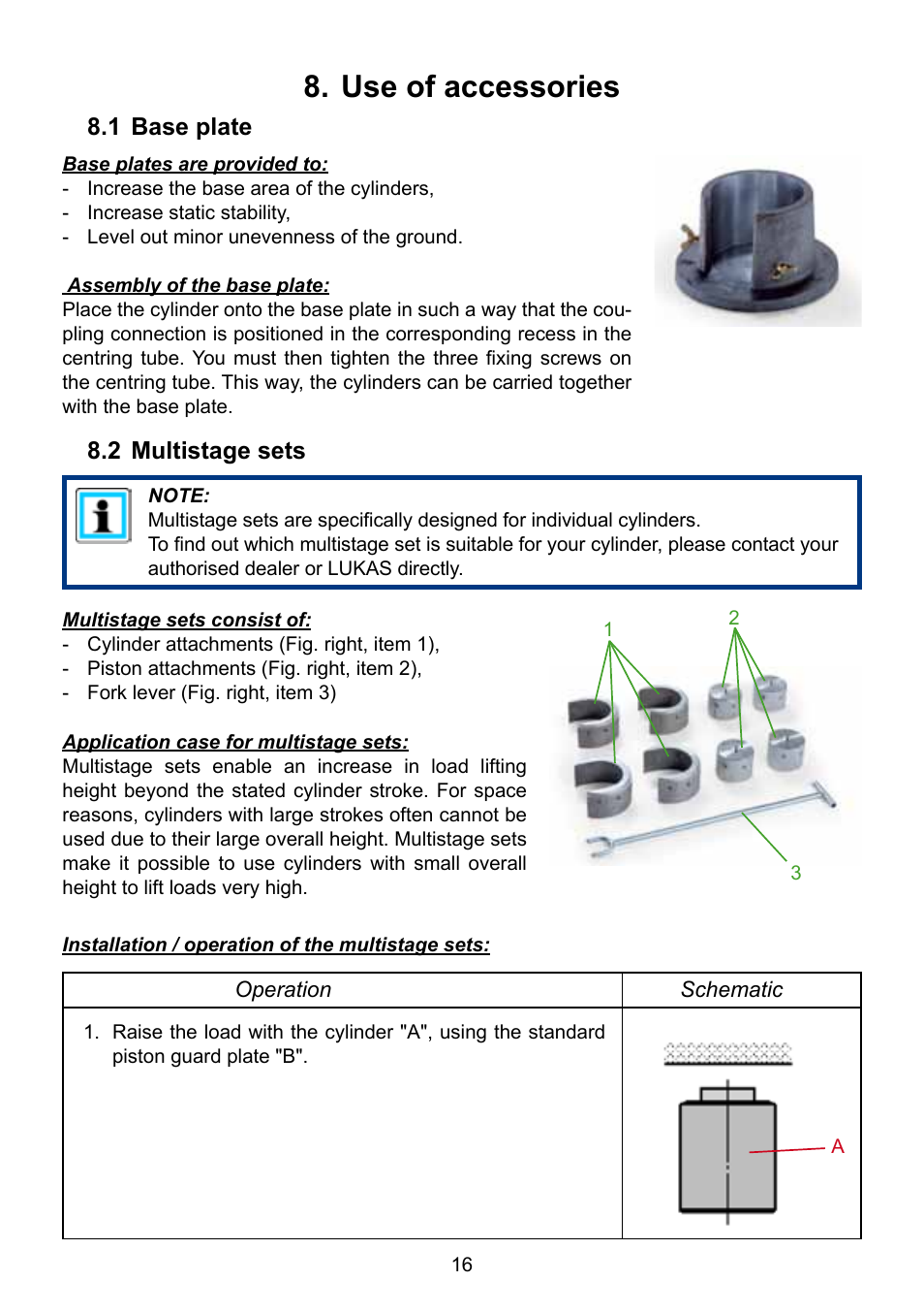 Use of accessories | Lukas HP Cylinders User Manual | Page 16 / 32