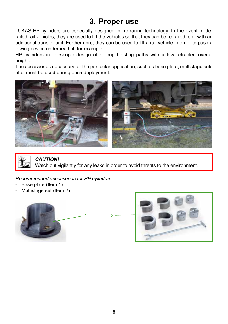 Proper use | Lukas HP Cylinders User Manual | Page 8 / 32