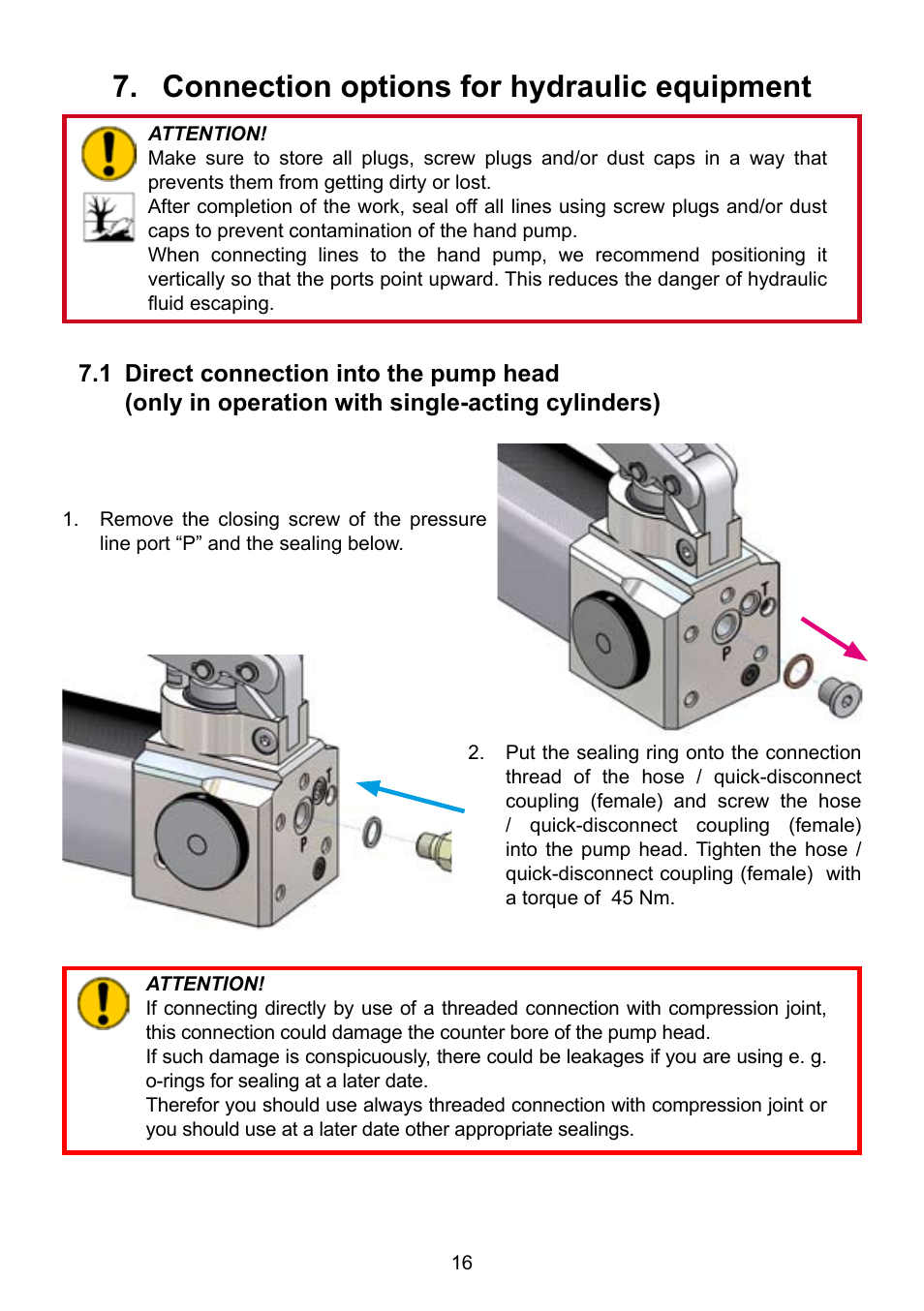 Connection options for hydraulic equipment 7 | Lukas LH2 User Manual | Page 16 / 44