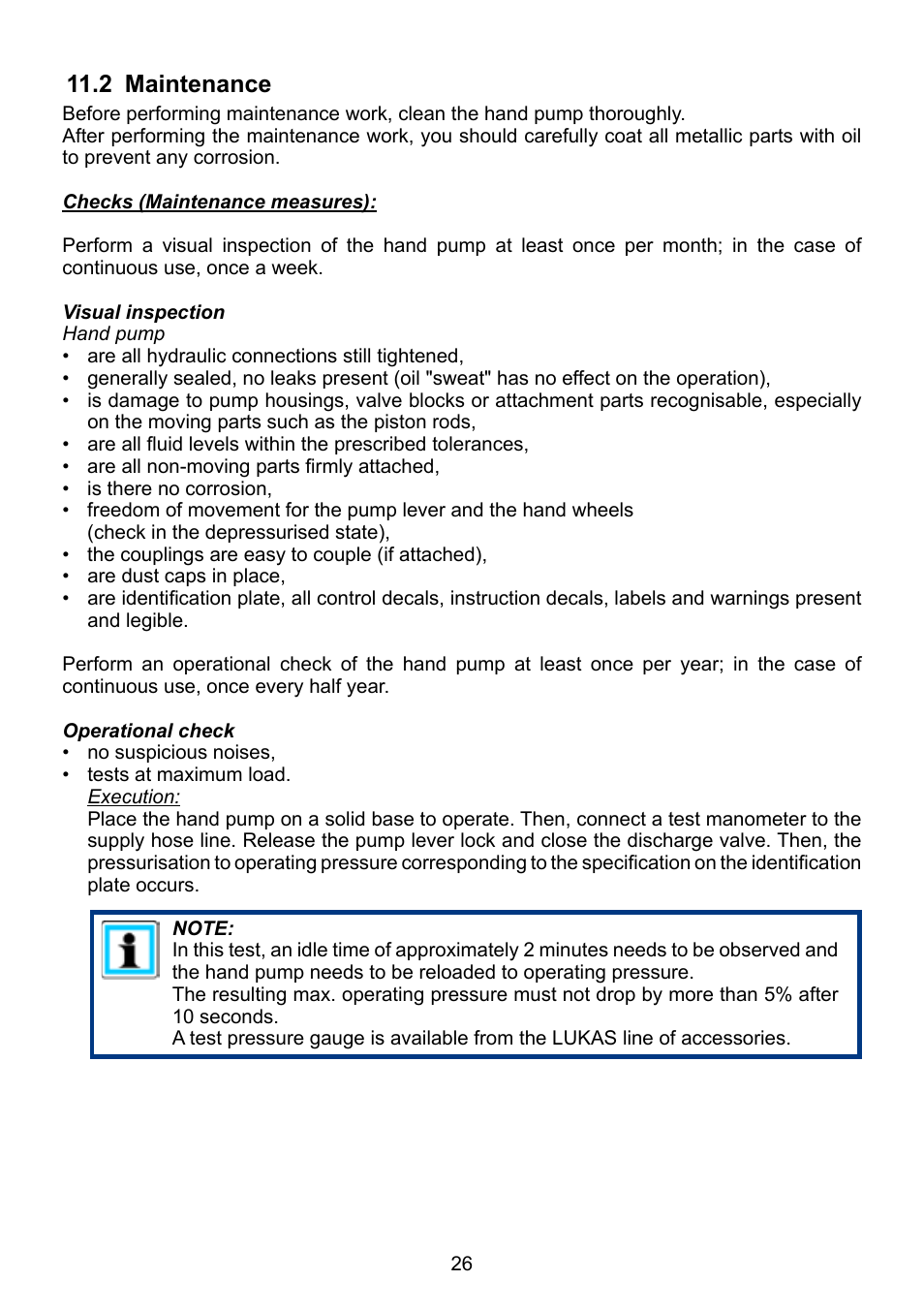 2 maintenance | Lukas LH2 User Manual | Page 26 / 44