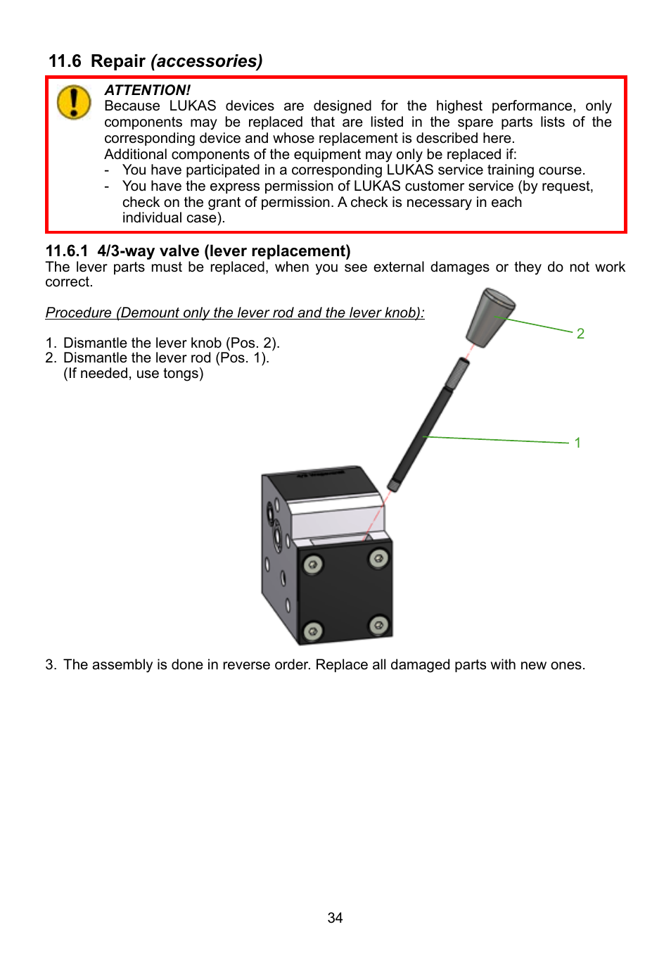 6 repair (accessories) | Lukas LH2 User Manual | Page 34 / 44