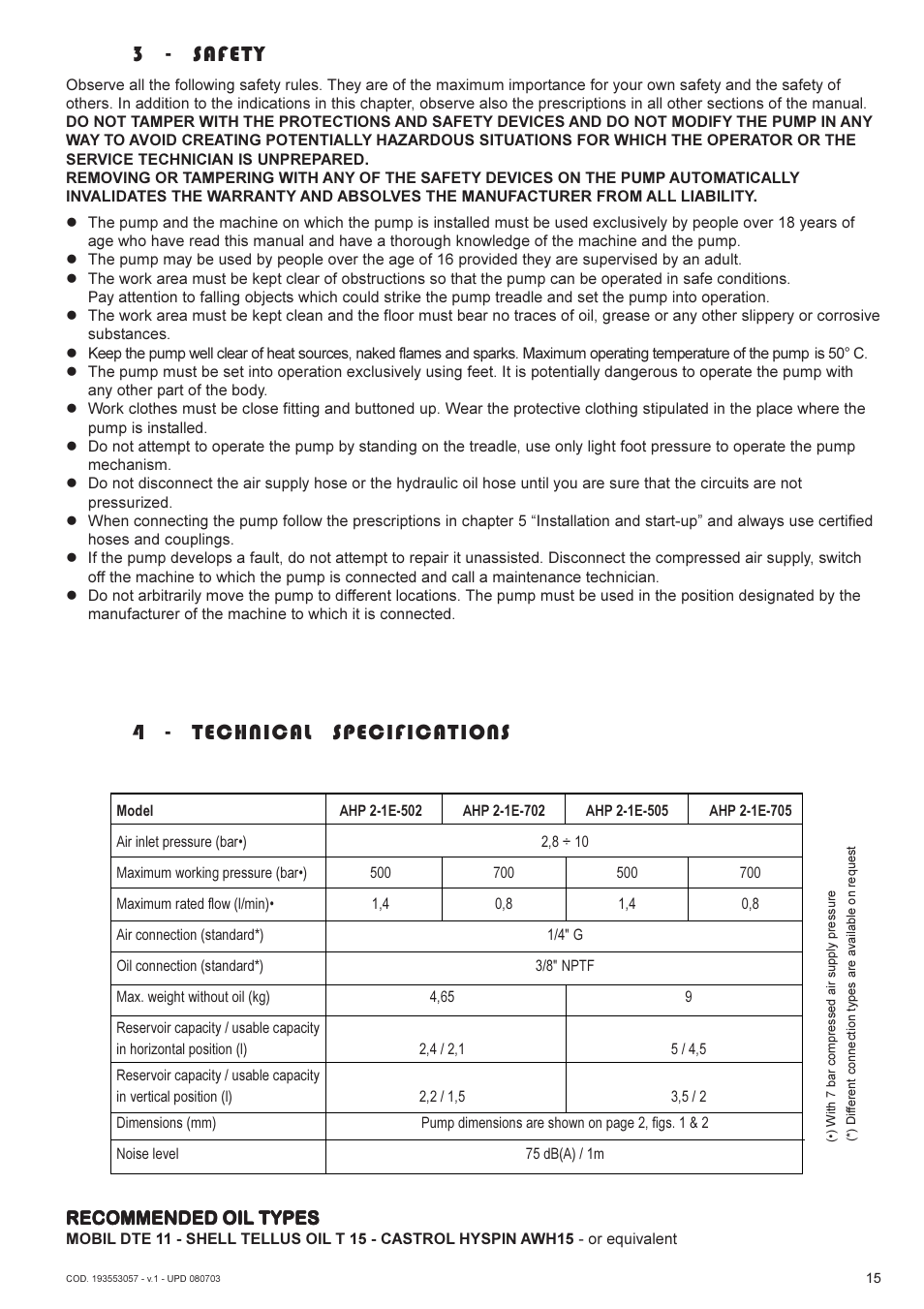3 - safety, 4 - technical specifications | Lukas AHP2-1 User Manual | Page 15 / 42