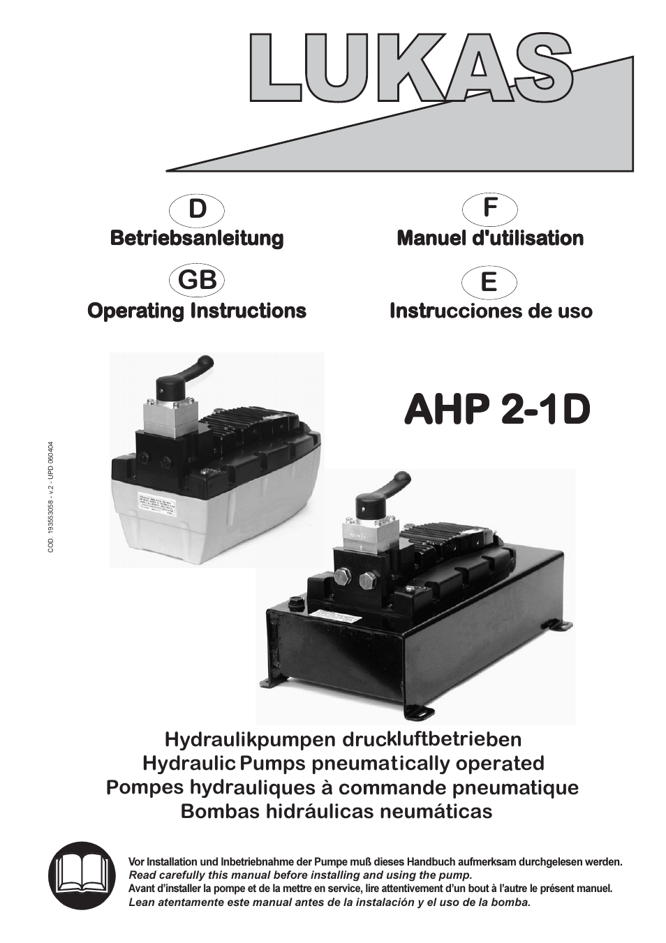 Lukas AHP2-1D User Manual | 40 pages