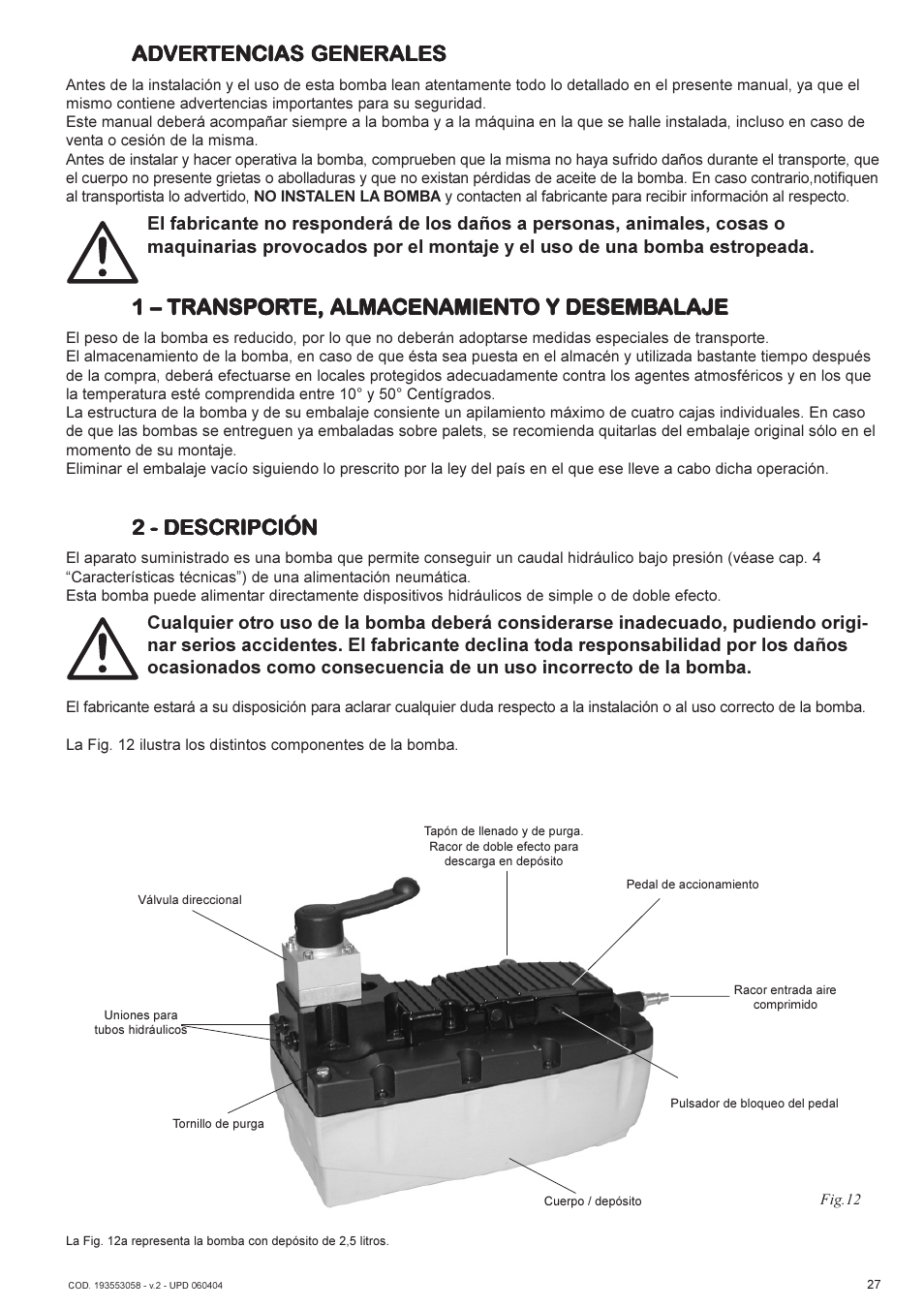 Lukas AHP2-1D User Manual | Page 27 / 40
