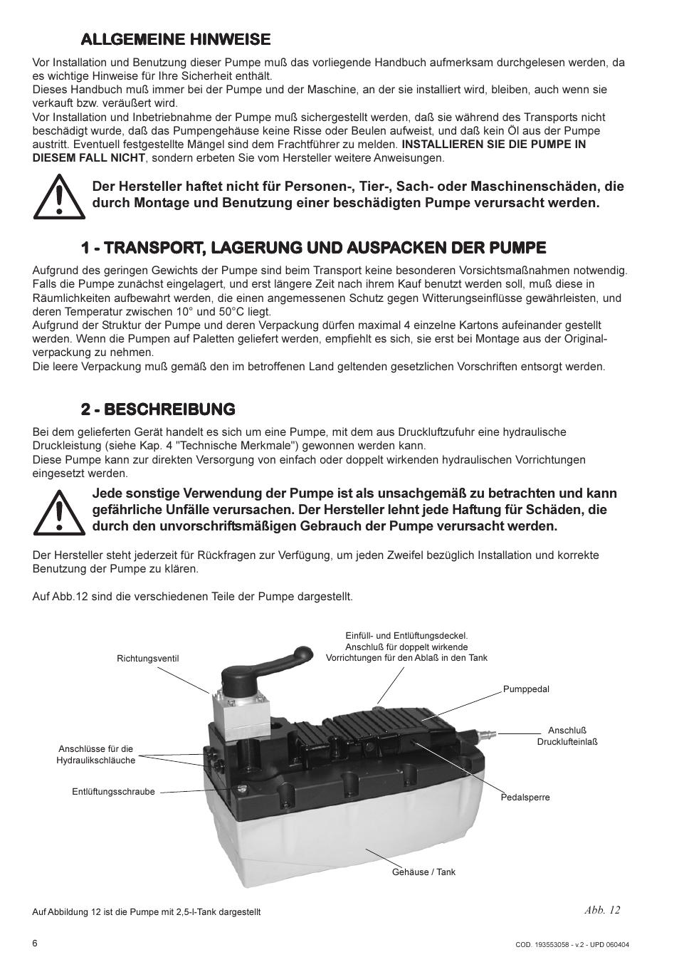 Lukas AHP2-1D User Manual | Page 6 / 40