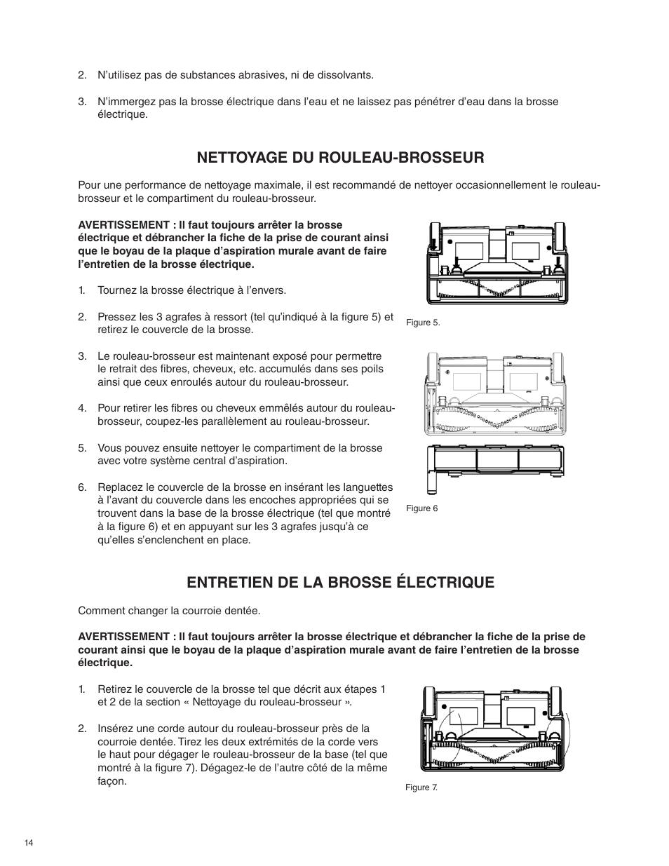 Nettoyage du rouleau-brosseur, Entretien de la brosse électrique | Beam Electrolux Alliance Solaire User Manual | Page 14 / 24