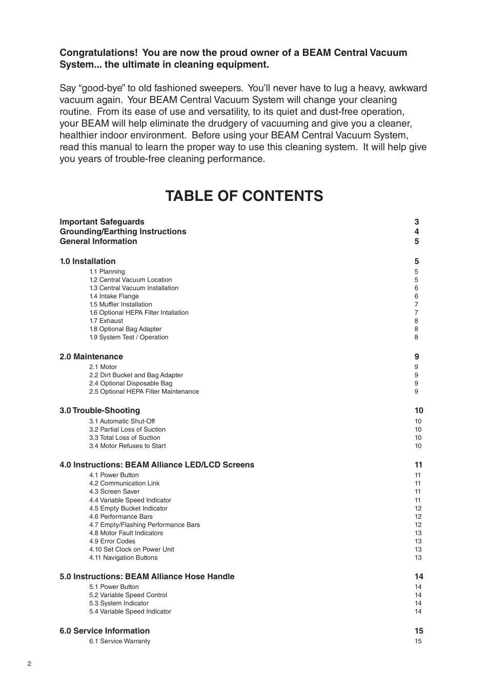 Beam Electrolux Alliance V.2 User Manual | Page 2 / 16