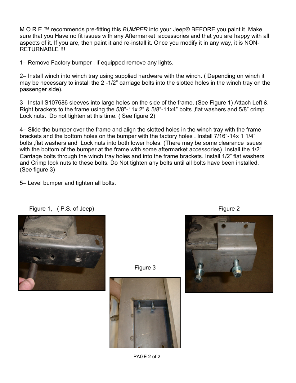 Mountain Off Road JFBS100 User Manual | Page 2 / 2