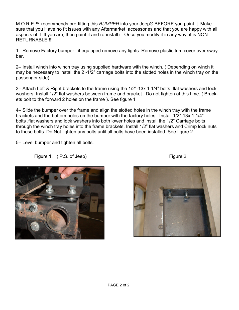 Mountain Off Road JFBS200 User Manual | Page 2 / 2