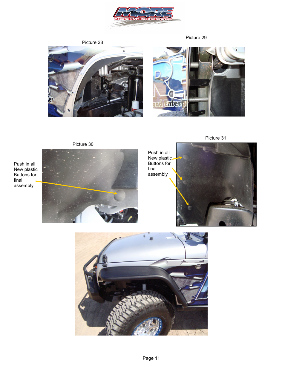 Mountain Off Road JKTFF User Manual | Page 11 / 12