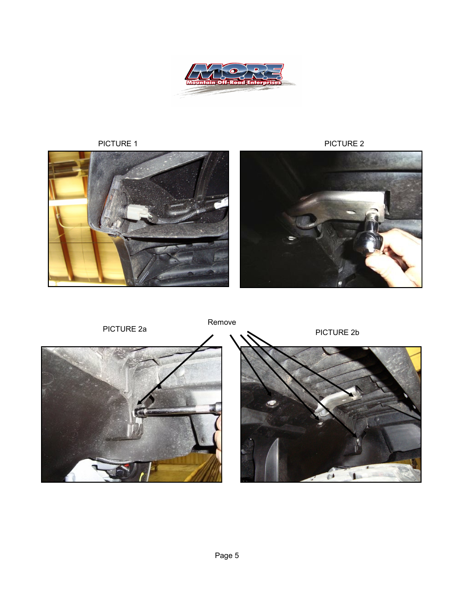 Mountain Off Road JKTFF User Manual | Page 5 / 12