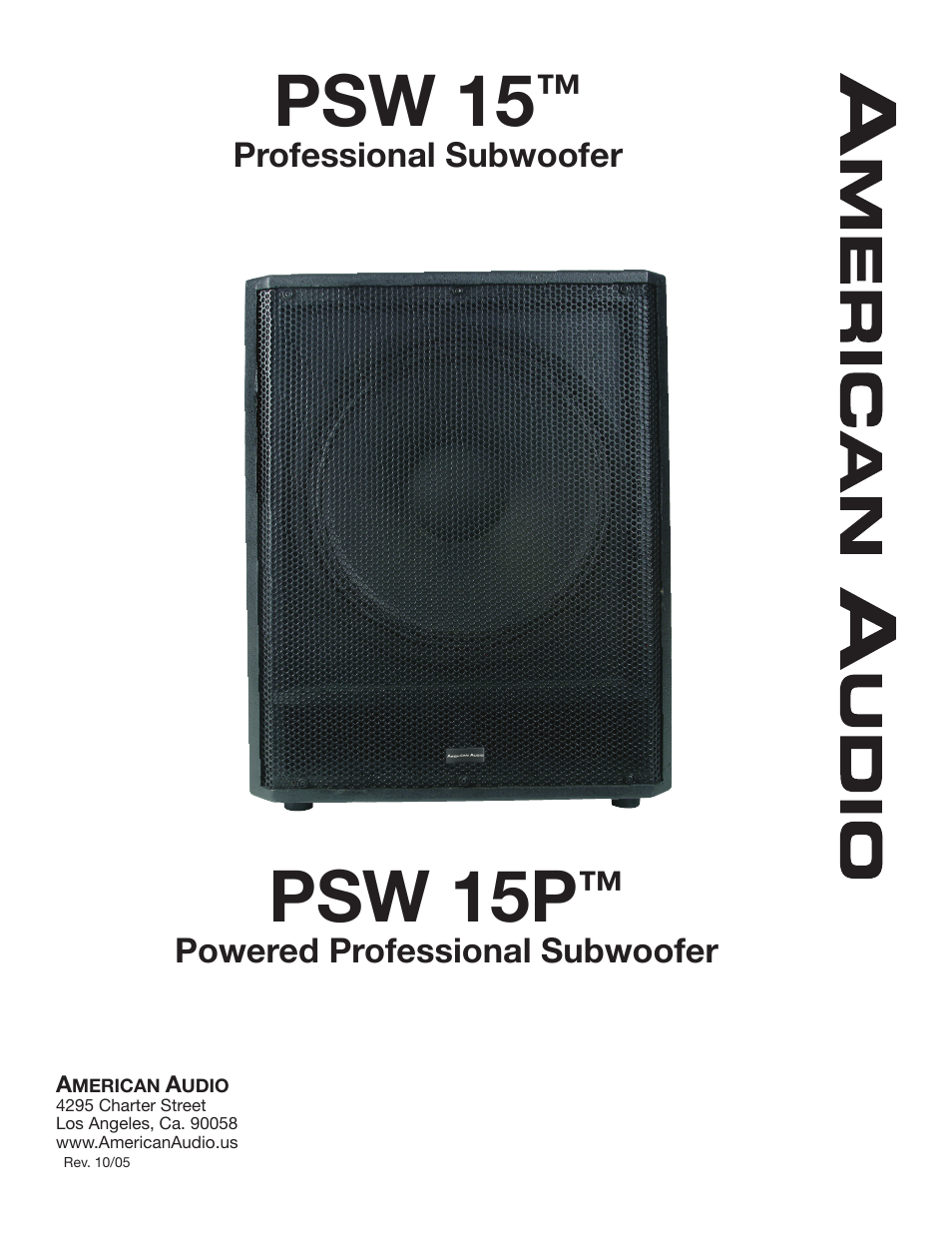 American International PSW 15TM User Manual | 15 pages