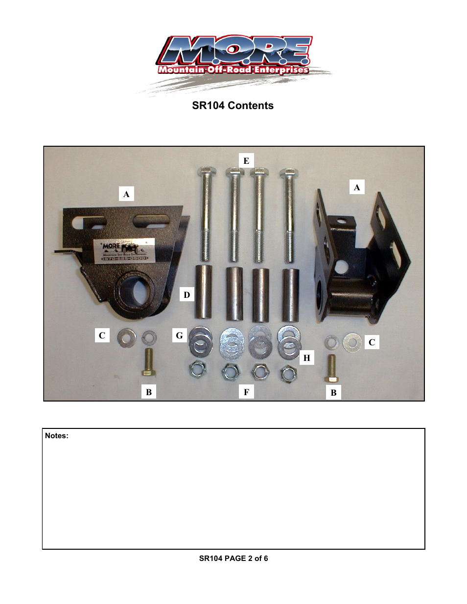 Mountain Off Road SR104 User Manual | Page 2 / 6