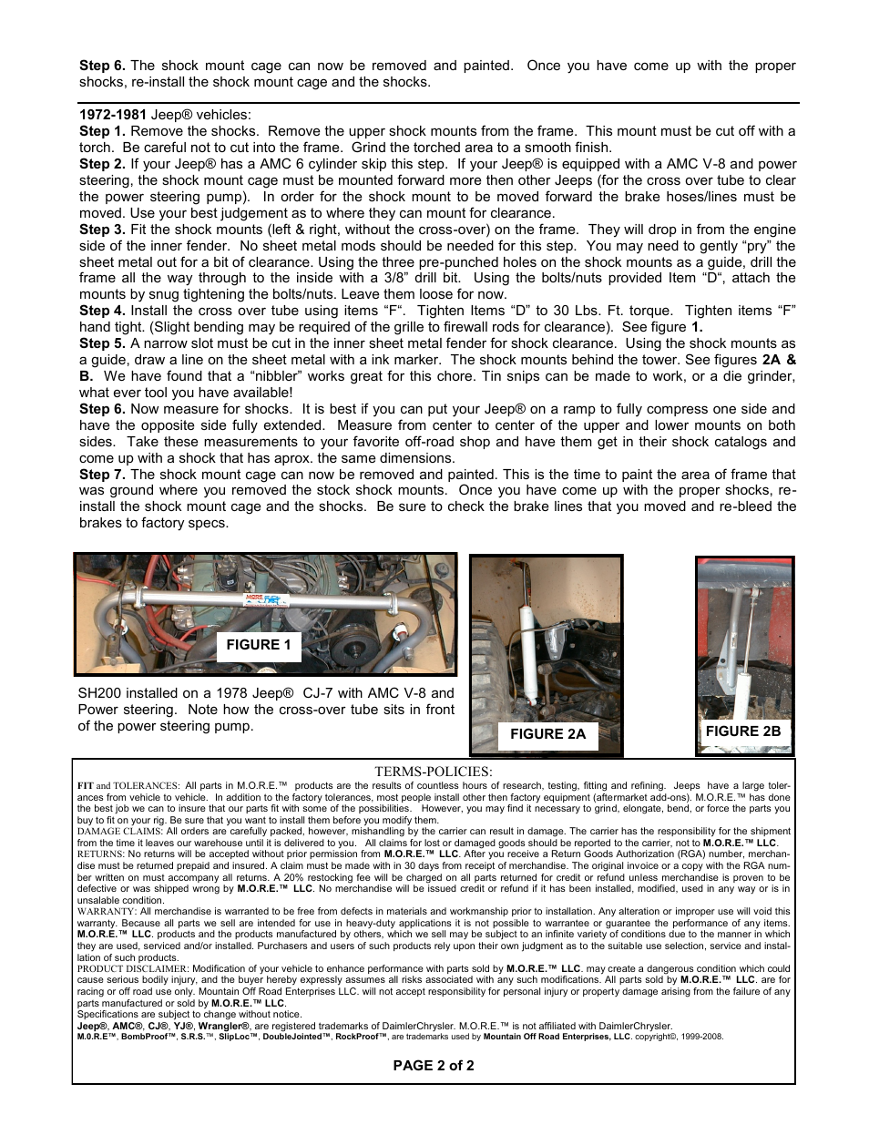 Mountain Off Road SH200 User Manual | Page 2 / 2