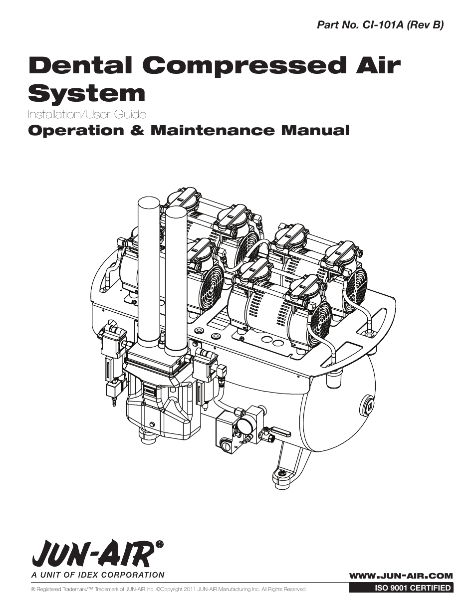 JUN-AIR JAir Dental Compressed Air System User Manual | 22 pages