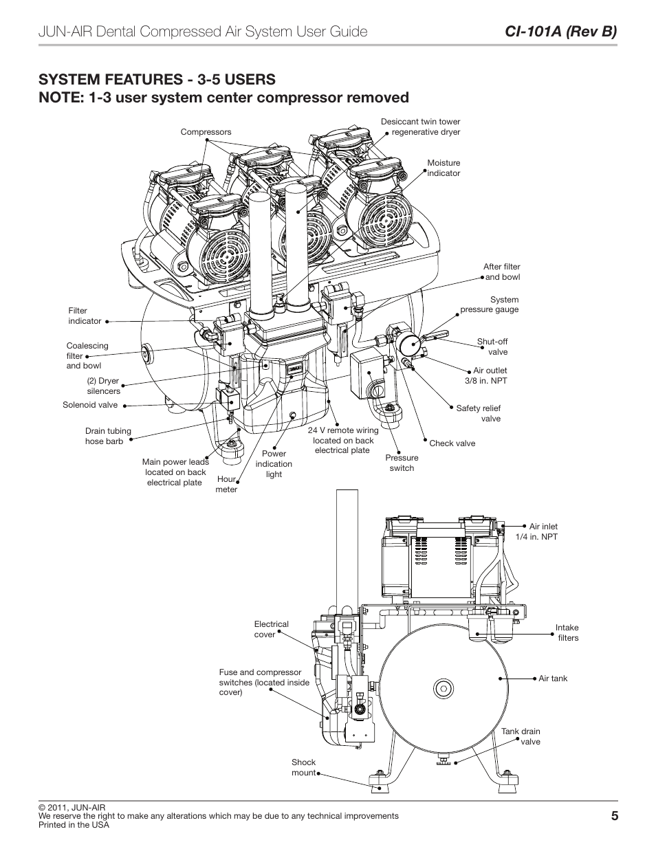 JUN-AIR JAir Dental Compressed Air System User Manual | Page 5 / 22