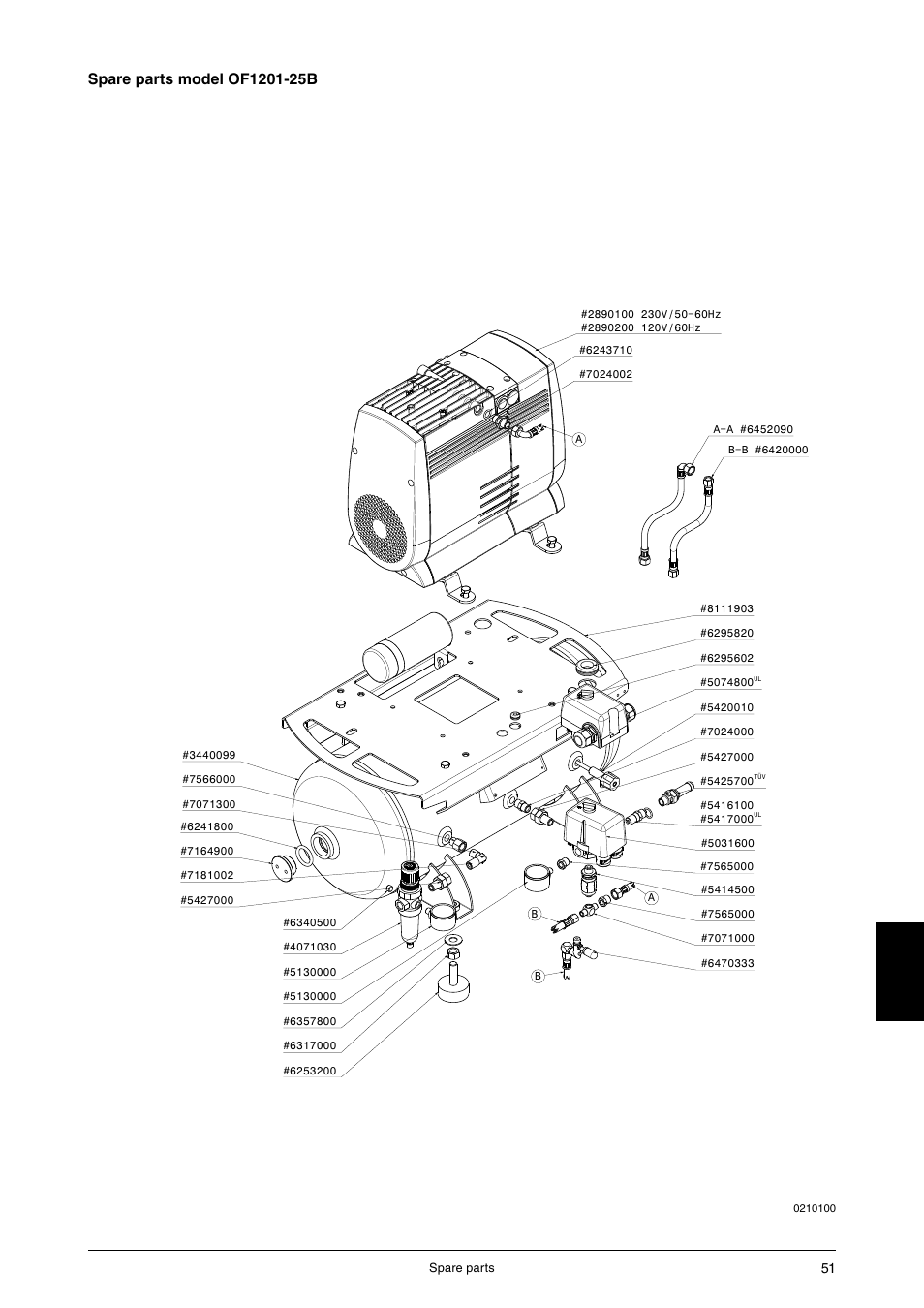 Spare parts | JUN-AIR OF1202 series [no cabinet] User Manual | Page 51 / 60
